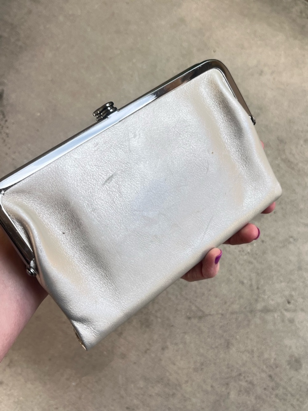 HOBO silver leather folding wallet - Picture 3 of 6
